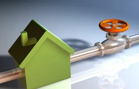 gas connection to house